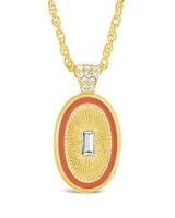 Sanaa CZ & Enamel Pendant Necklace by Sterling Forever