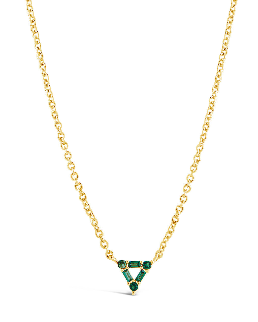 CZ Trinity Triangle Pendant Necklace by Sterling Forever