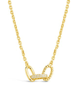 Journi CZ Interlocking Chain Pendant Necklace by Sterling Forever