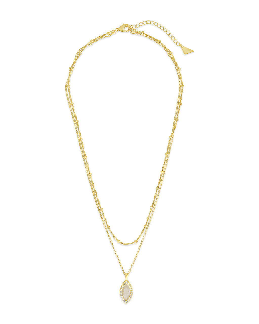 Calla CZ Layered Chain Necklace by Sterling Forever