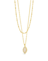 Calla CZ Layered Chain Necklace by Sterling Forever