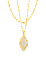 Calla CZ Layered Chain Necklace by Sterling Forever