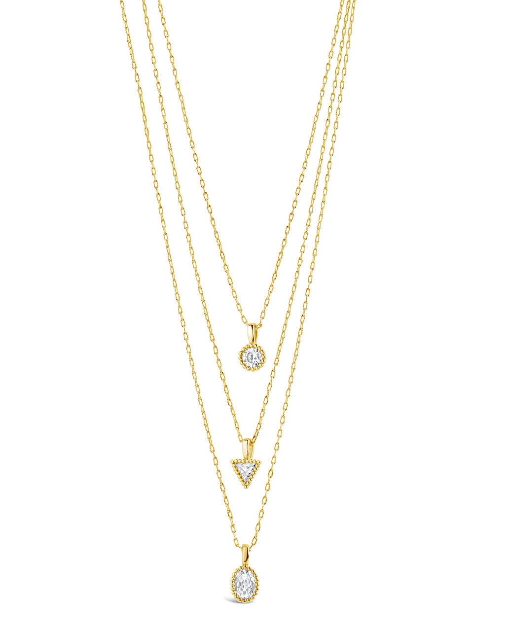 Julie CZ & Layered Chain Necklace by Sterling Forever