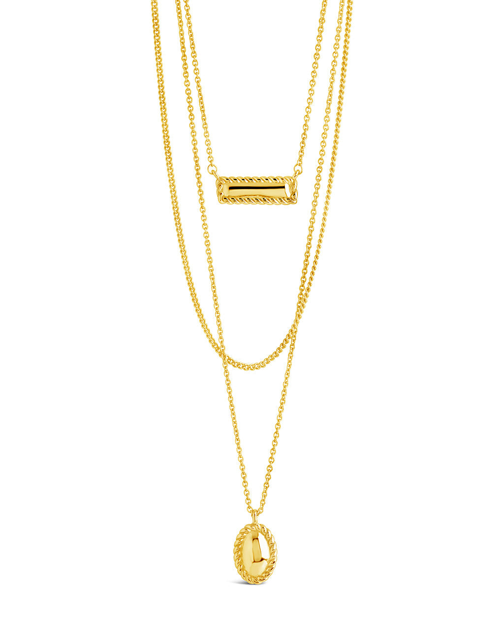 Hartley Polished Layered Chain Necklace by Sterling Forever