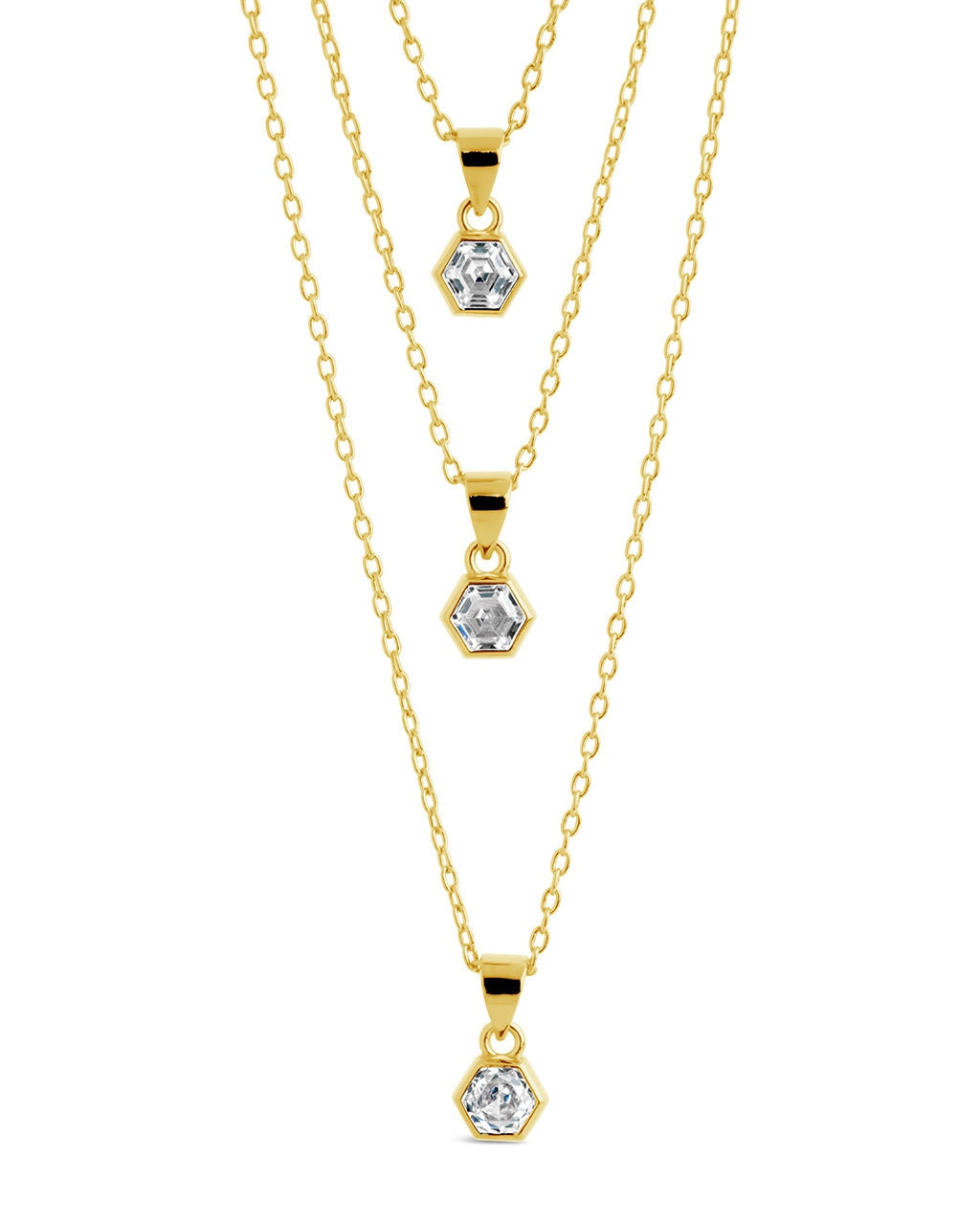 Gia CZ Charm Layered Necklace by Sterling Forever