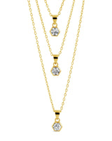 Gia CZ Charm Layered Necklace by Sterling Forever