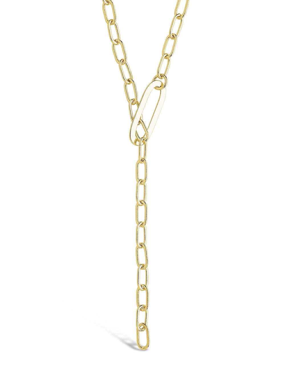 Chain Link Lariat Necklace by Sterling Forever