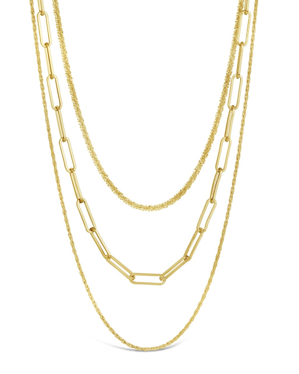 Kori Triple Layered Chain Necklace by Sterling Forever