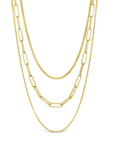 Kori Triple Layered Chain Necklace by Sterling Forever