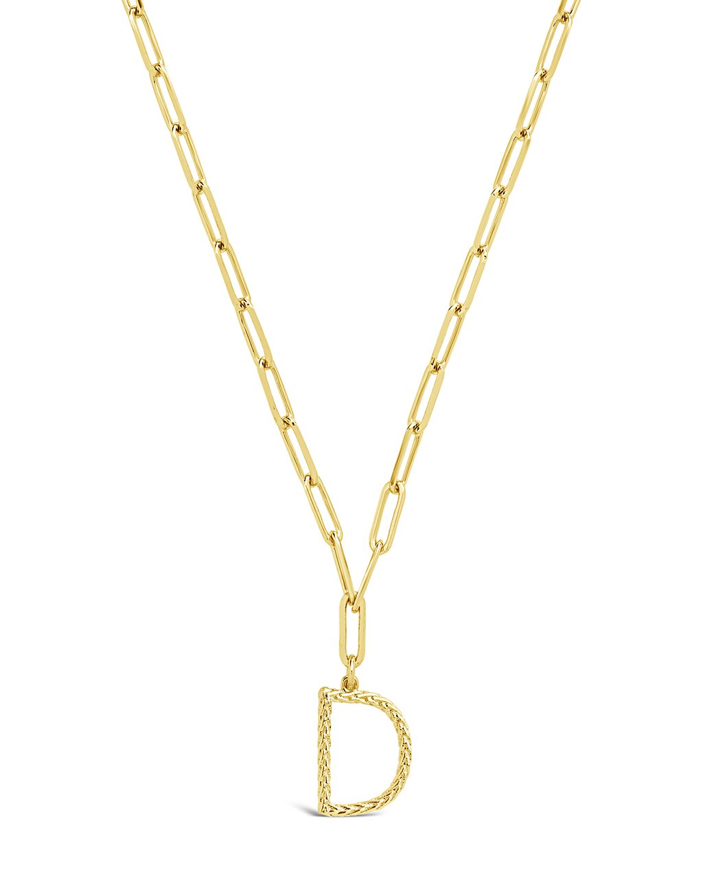 Braided Initial Pendant Necklace by Sterling Forever