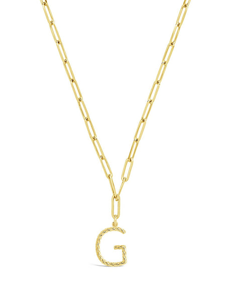 Braided Initial Pendant Necklace by Sterling Forever