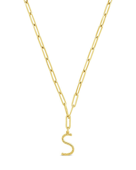 Braided Initial Pendant Necklace by Sterling Forever