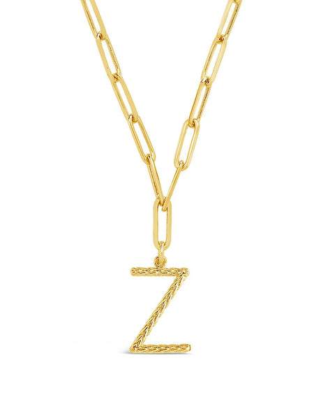 Braided Initial Pendant Necklace by Sterling Forever