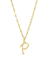 Textured Initial Charm Pendant Necklace by Sterling Forever