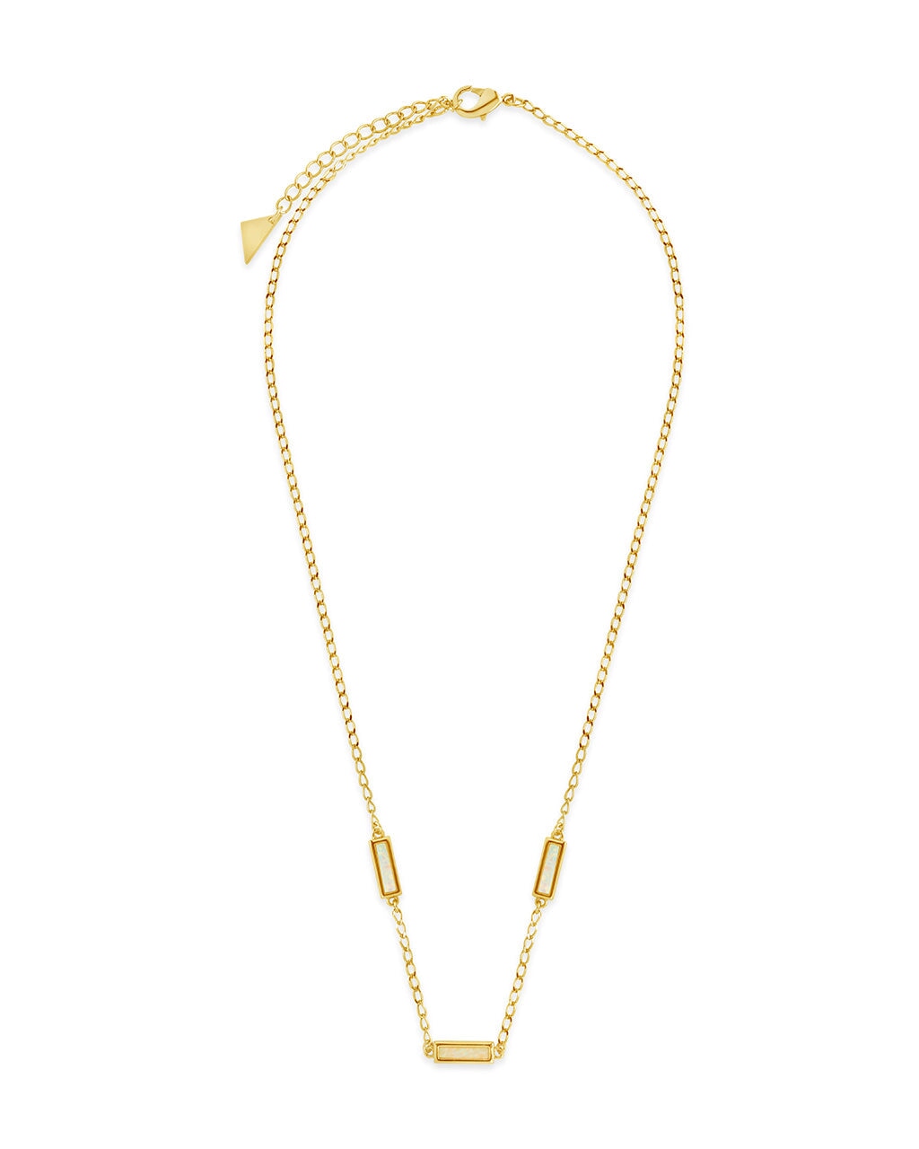 Pavati Gemstone Station Necklace by Sterling Forever