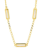 Pavati Gemstone Station Necklace by Sterling Forever