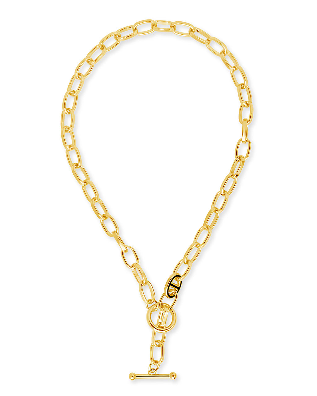 Brynlee Enamel Anchor Chain Toggle Necklace by Sterling Forever