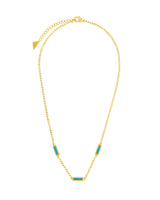 Pavati Gemstone Station Necklace by Sterling Forever