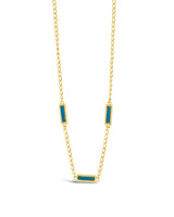 Pavati Gemstone Station Necklace by Sterling Forever