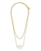 Chain Link and Pearl Layered Necklace by Sterling Forever