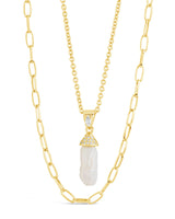 Nerissa Pearl & Chain Layered Necklace by Sterling Forever