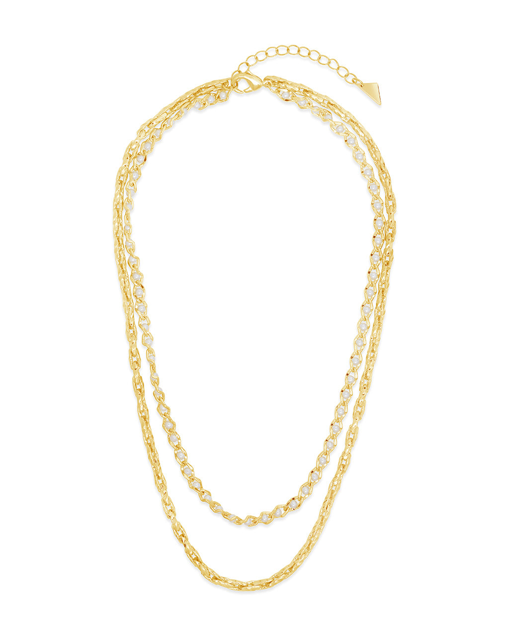 Amedea Pearl & Chain Layered Necklace by Sterling Forever