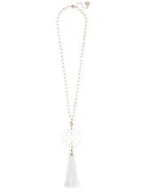 Nellie Tassel Pendant Necklace by ZENZII