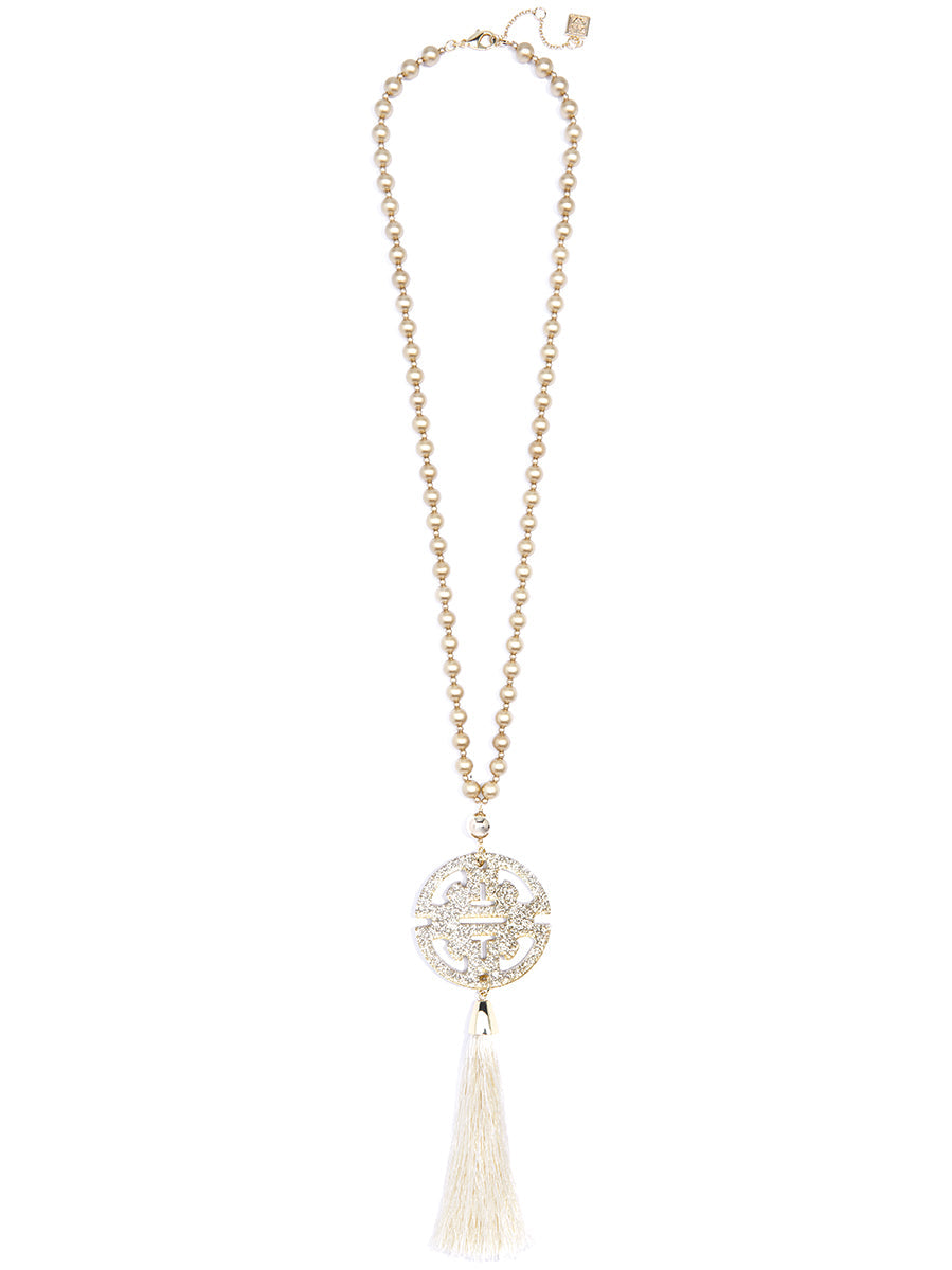 Nellie Tassel Pendant Necklace by ZENZII