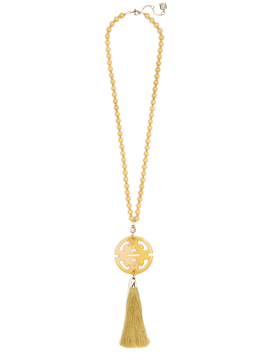 Nellie Tassel Pendant Necklace by ZENZII