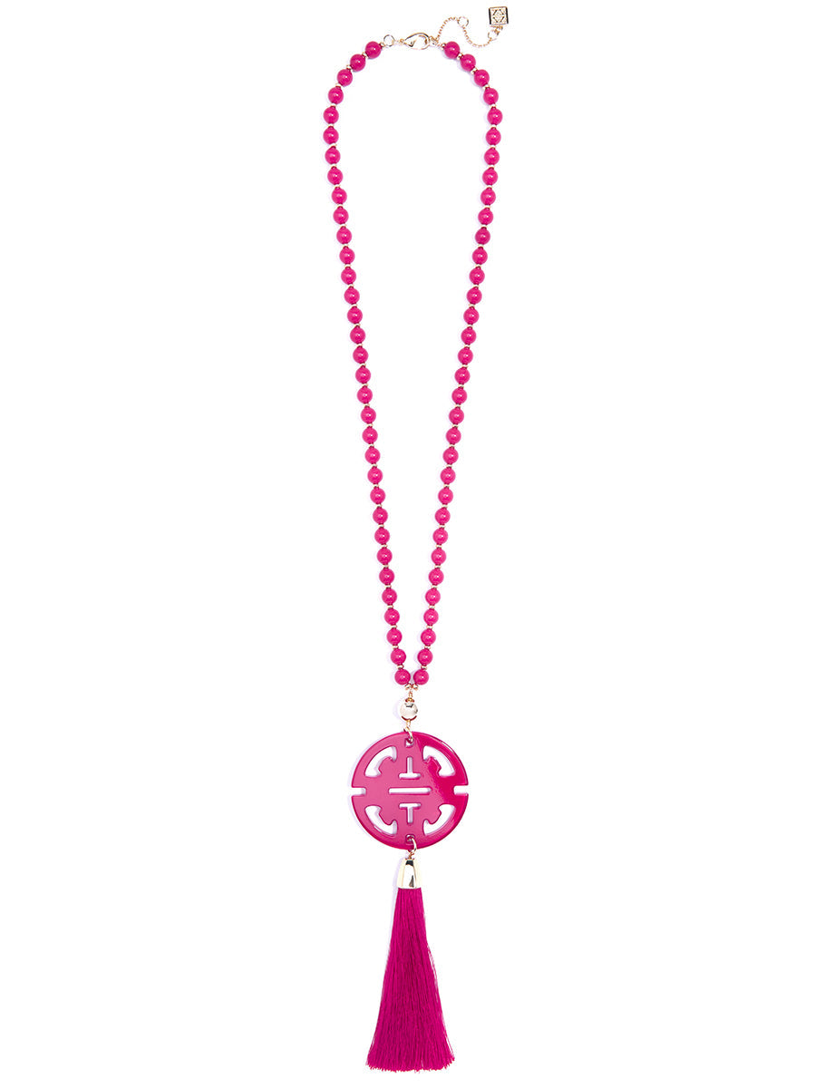 Nellie Tassel Pendant Necklace by ZENZII