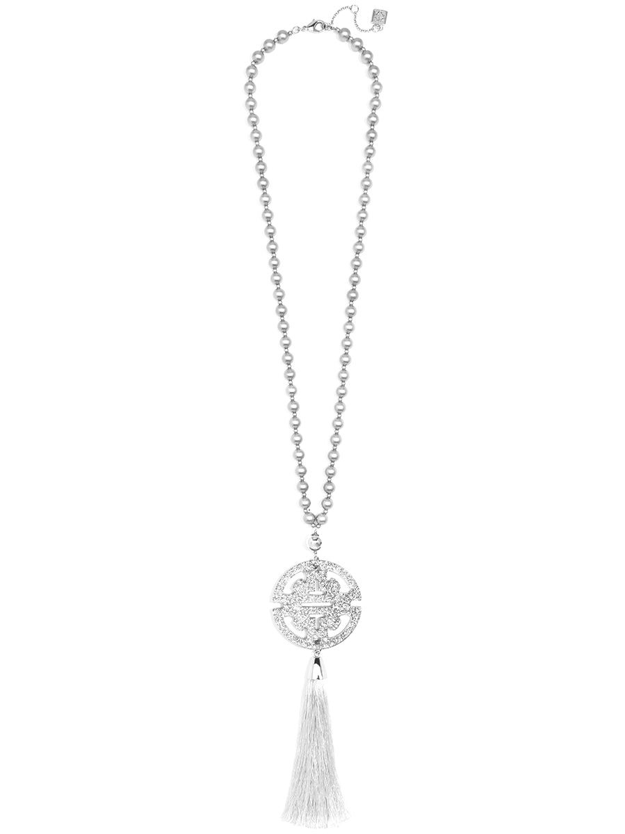 Nellie Tassel Pendant Necklace by ZENZII