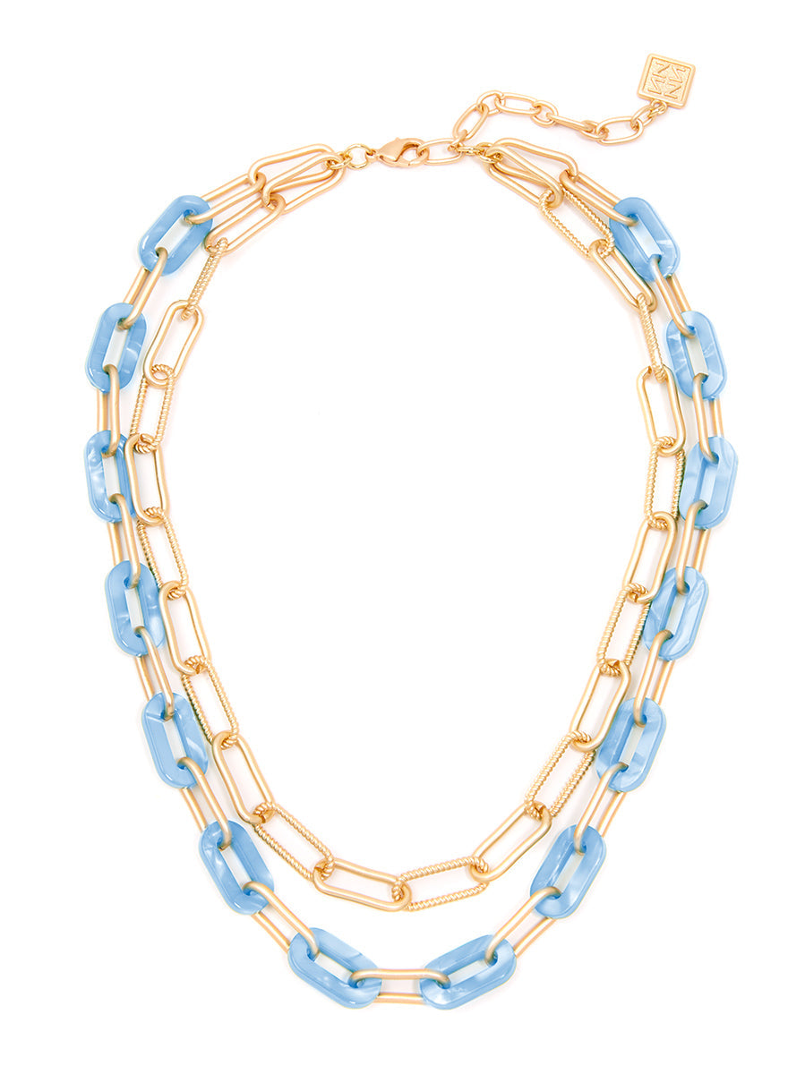 Lenna Layered Links Necklace by ZENZII