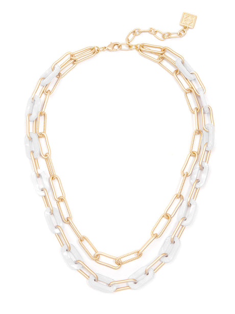 Lenna Layered Links Necklace by ZENZII