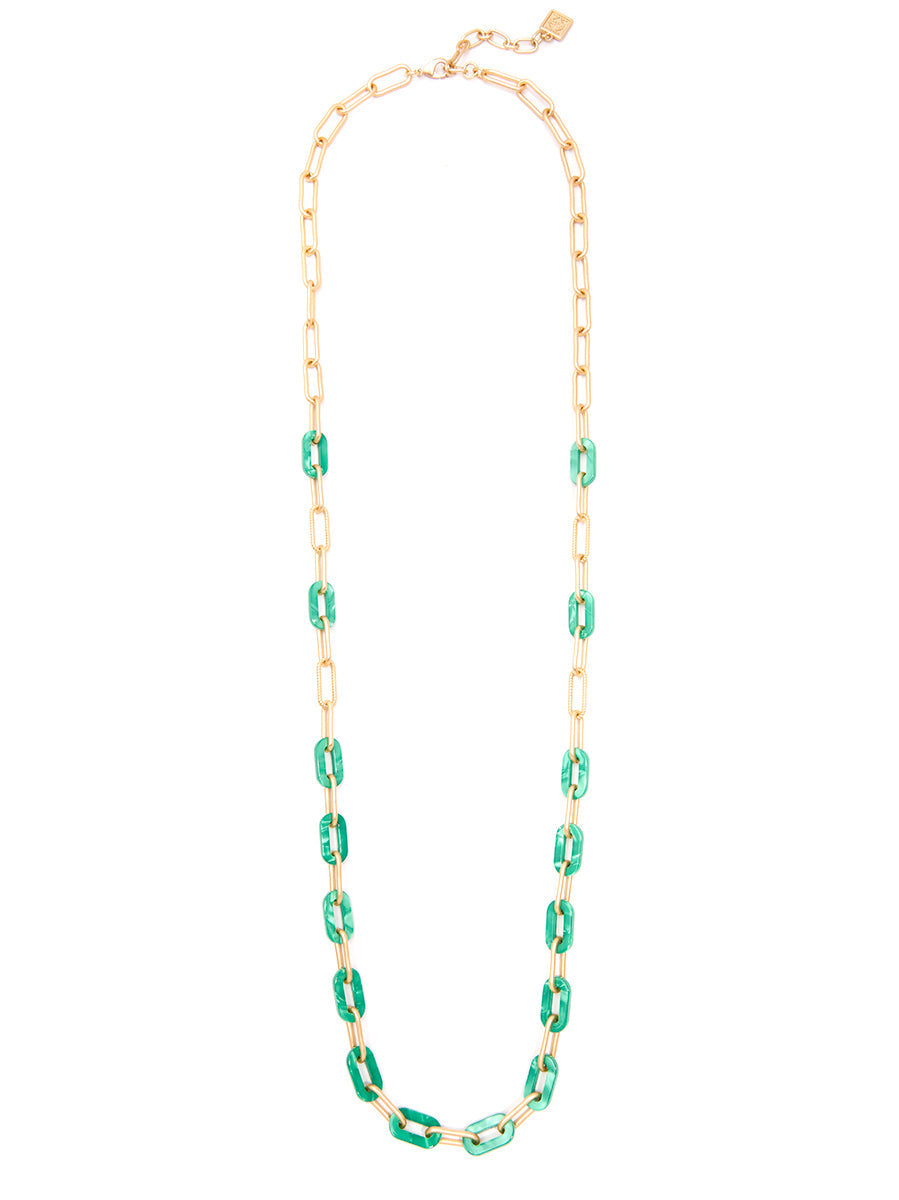 Lenna Long Links Necklace by ZENZII