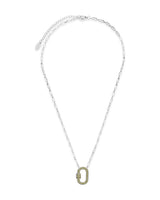 Pave CZ Carabiner Lock Necklace by Sterling Forever