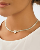 Catherine CZ & Chain Choker Necklace by Sterling Forever