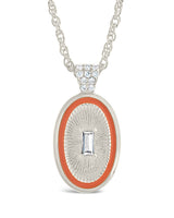 Sanaa CZ & Enamel Pendant Necklace by Sterling Forever