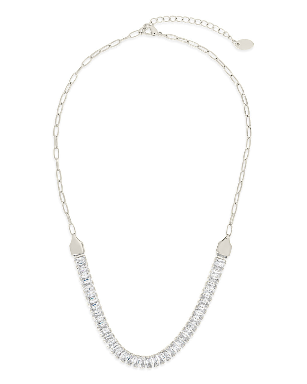 Sarai CZ & Chain Tennis Necklace by Sterling Forever