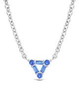 CZ Trinity Triangle Pendant Necklace by Sterling Forever