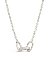 Journi CZ Interlocking Chain Pendant Necklace by Sterling Forever