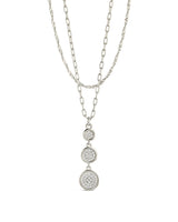 Amy CZ Pendant & Layered Chain Necklace by Sterling Forever