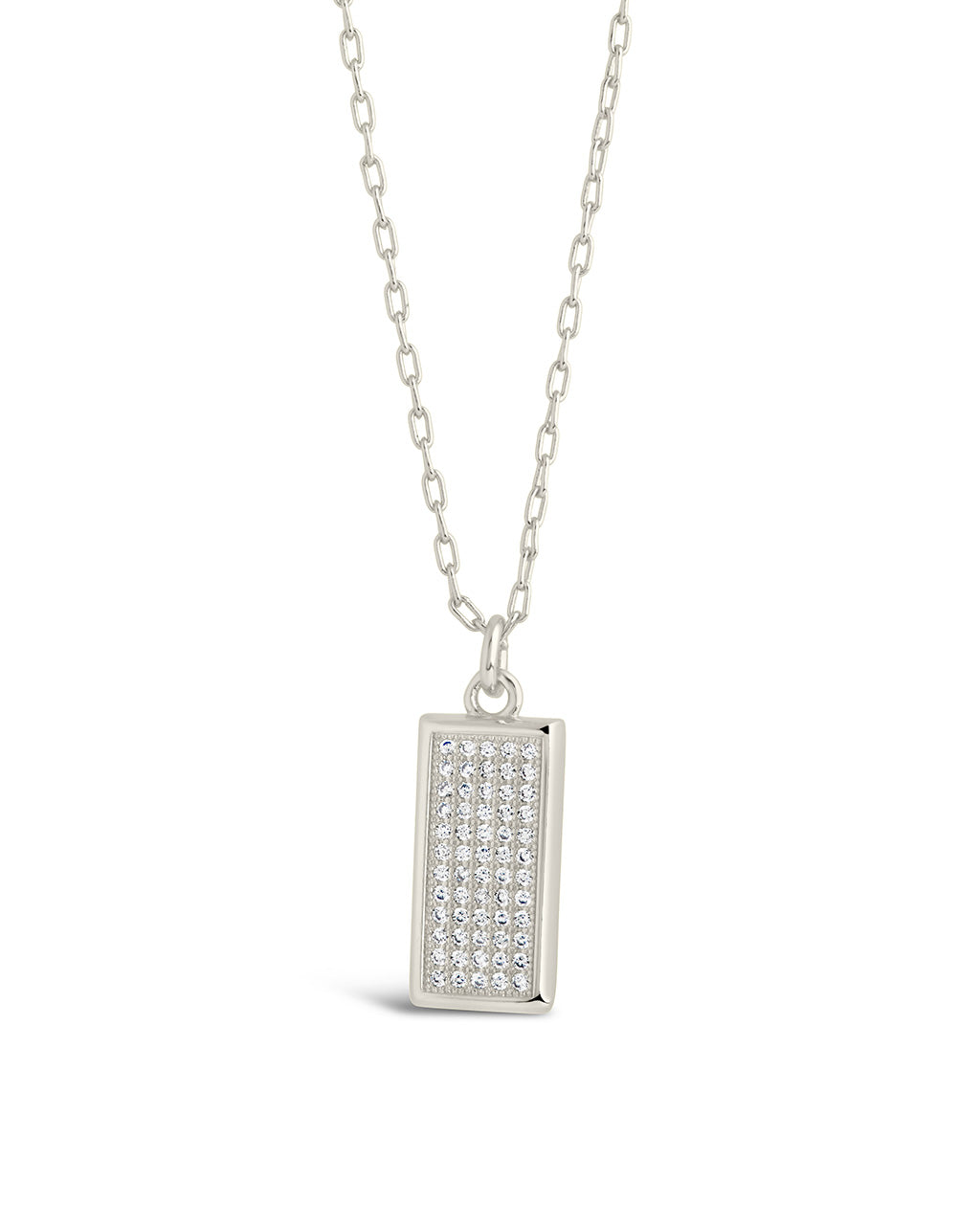 Vaylen CZ Rectangular Pendant Necklace by Sterling Forever