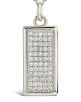 Vaylen CZ Rectangular Pendant Necklace by Sterling Forever