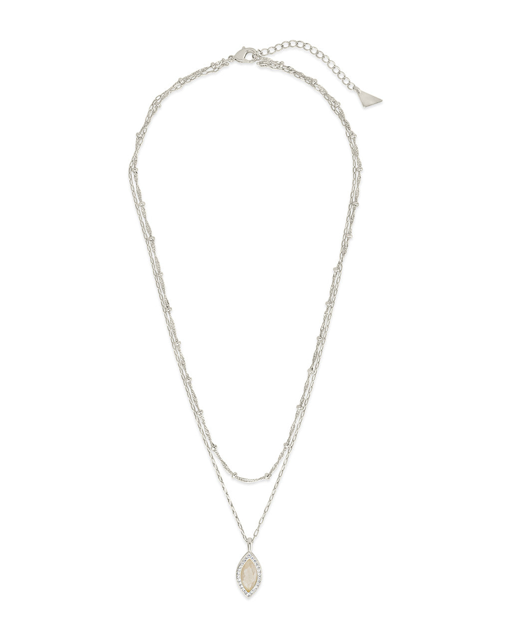 Calla CZ Layered Chain Necklace by Sterling Forever