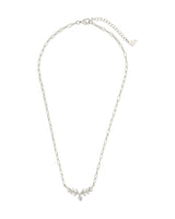 Sicily CZ Leaf Necklace by Sterling Forever