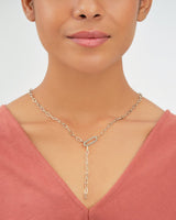 Chain Link Lariat Necklace by Sterling Forever