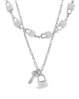 Lock & Key Layered Necklace by Sterling Forever