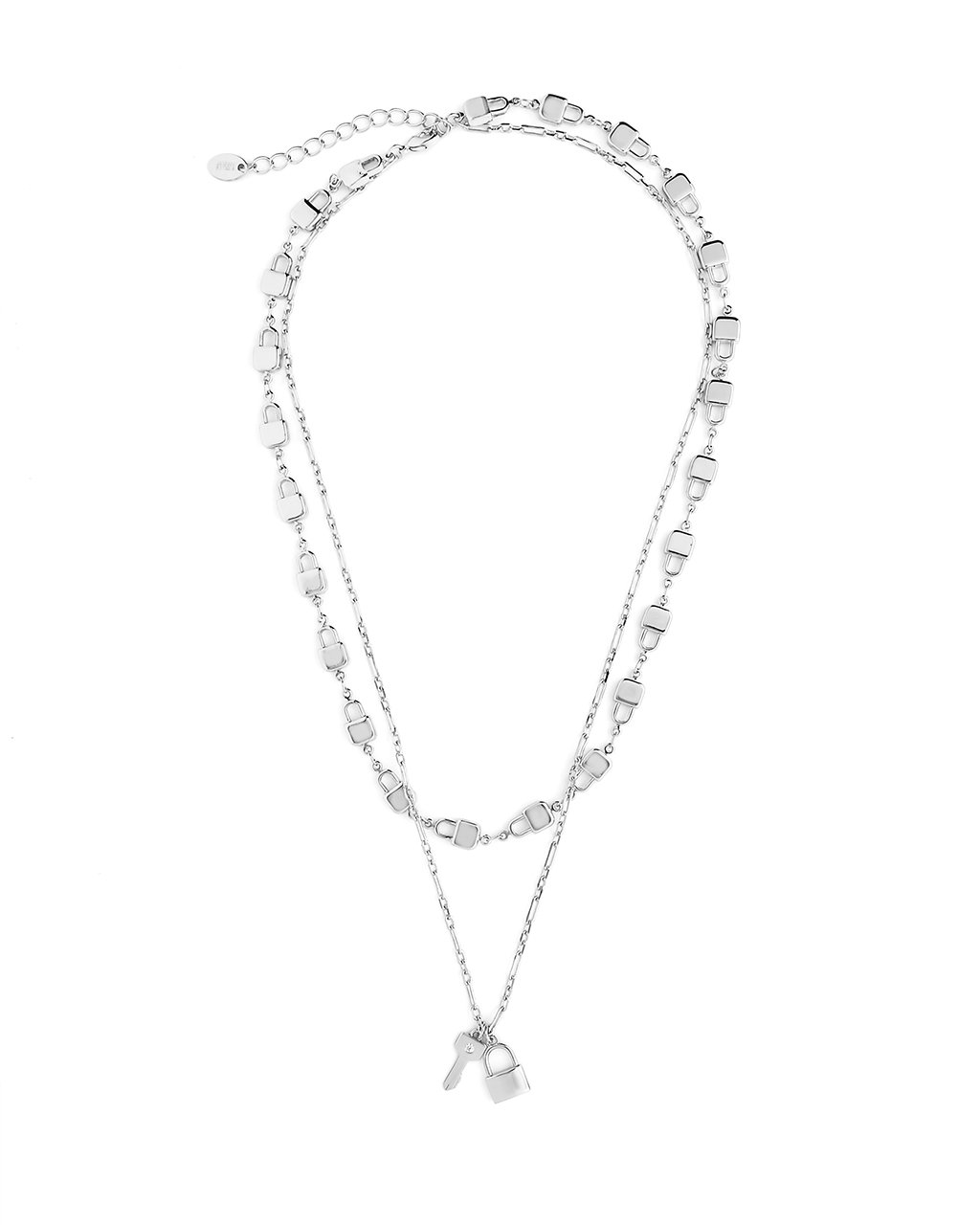 Lock & Key Layered Necklace by Sterling Forever