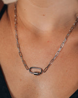 Polished Carabiner Station Necklace by Sterling Forever