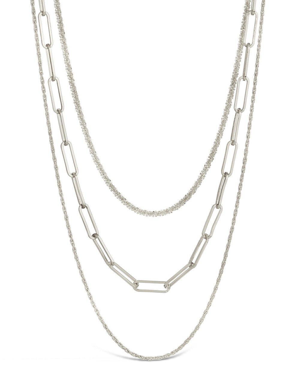 Kori Triple Layered Chain Necklace by Sterling Forever